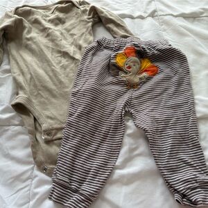 Carters Baby Boy Thanksgiving Onesie & Pants Cotton